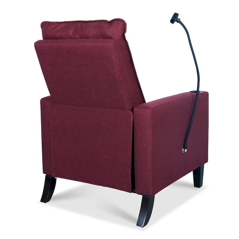 Fauteuil inclinable à pousser avec support de téléphone et porte-gobelet, beige