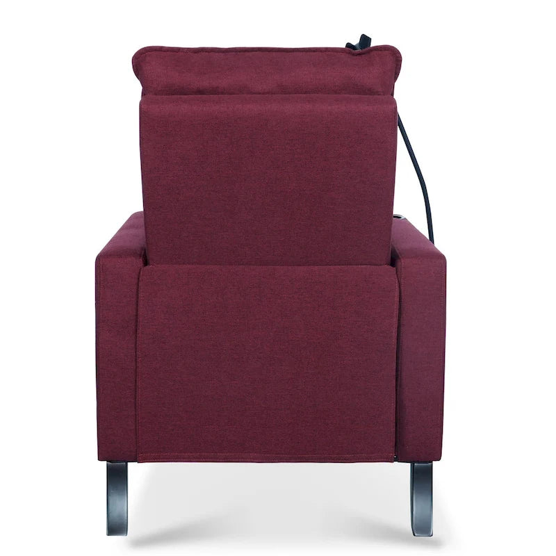 Fauteuil inclinable à pousser avec support de téléphone et porte-gobelet, beige