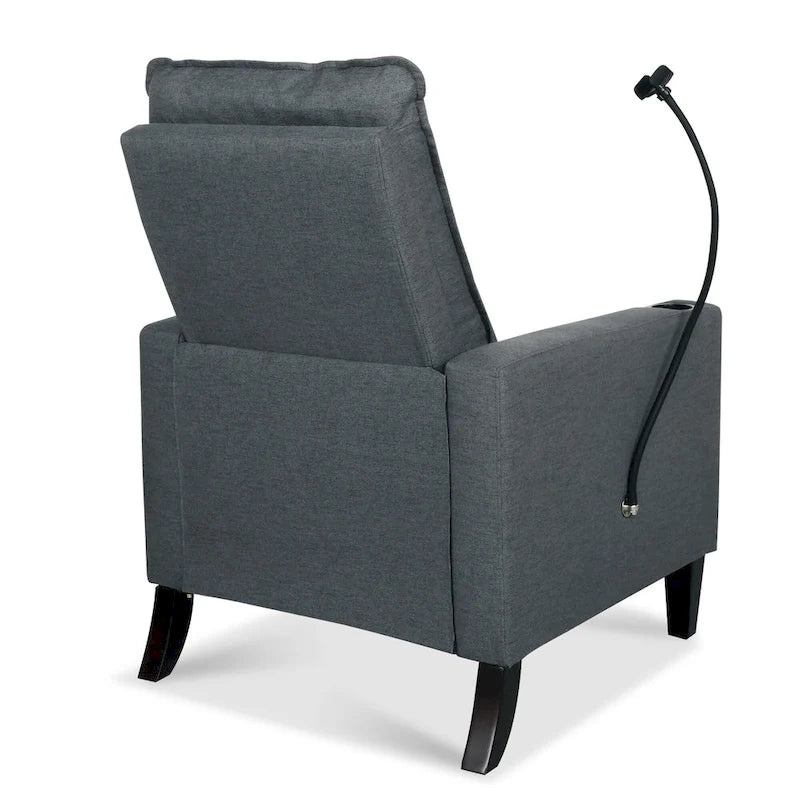Fauteuil inclinable à pousser avec support de téléphone et porte-gobelet, beige