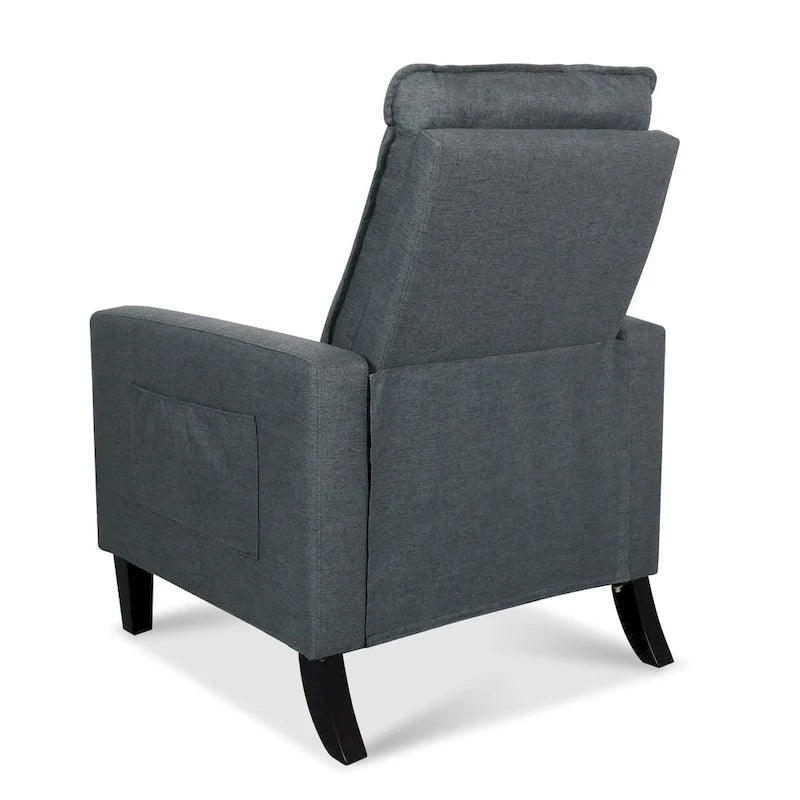 Fauteuil inclinable à pousser avec support de téléphone et porte-gobelet, beige