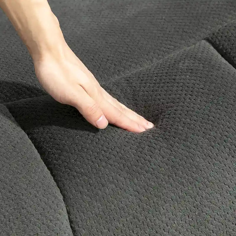 Fauteuil releveur inclinable avec massage et chauffage, tissu velours, marron