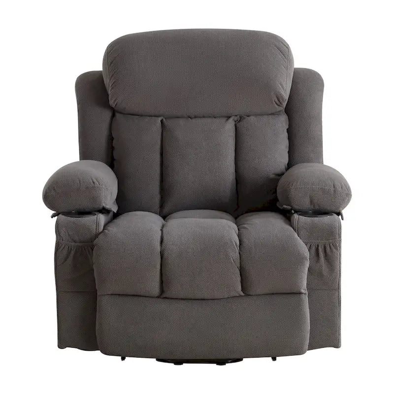 Fauteuil inclinable électrique releveur avec massage chauffant et port USB