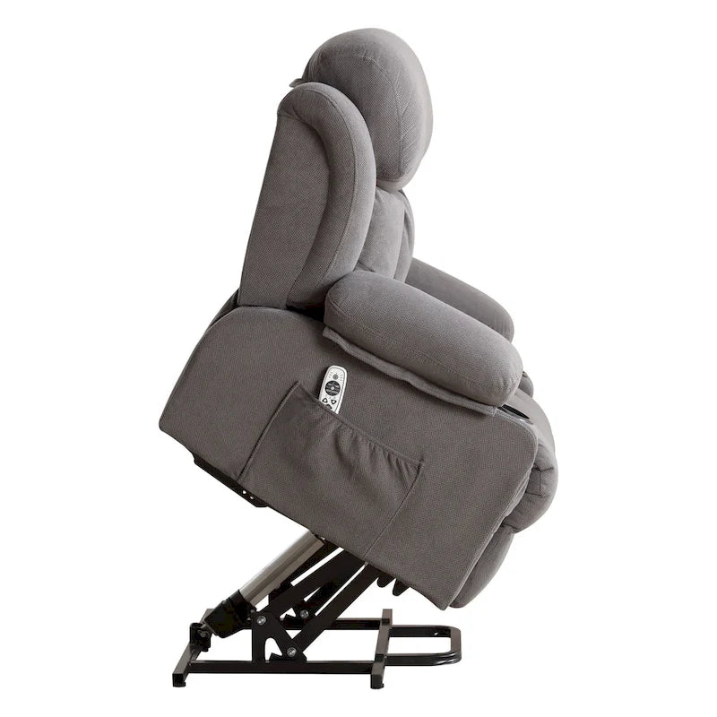Fauteuil inclinable électrique releveur avec massage chauffant et port USB