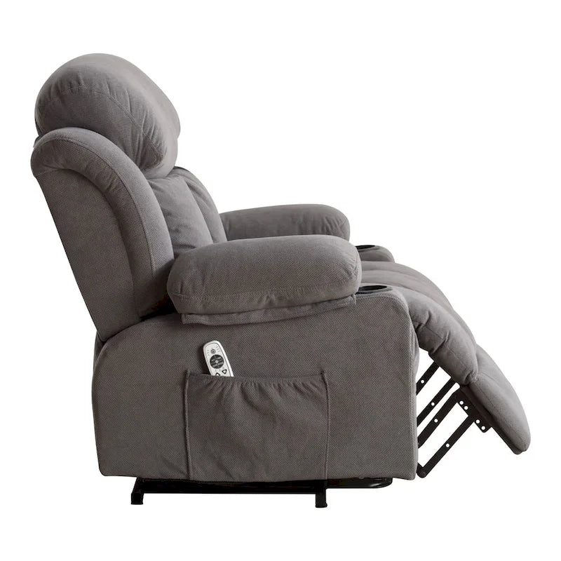 Fauteuil inclinable électrique releveur avec massage chauffant et port USB
