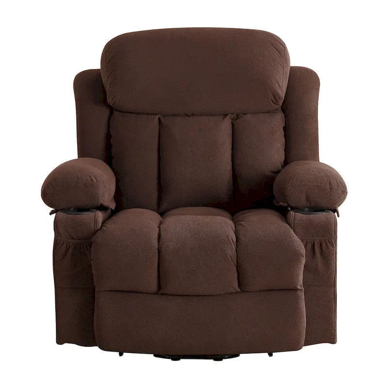 Fauteuil inclinable électrique releveur avec massage chauffant et port USB