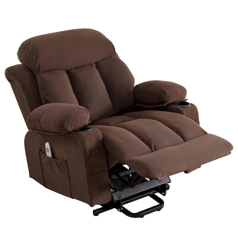Fauteuil inclinable électrique releveur avec massage chauffant et port USB