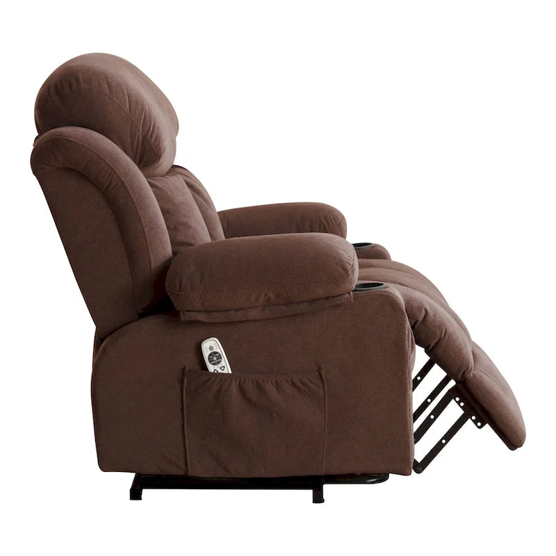 Fauteuil inclinable électrique releveur avec massage chauffant et port USB
