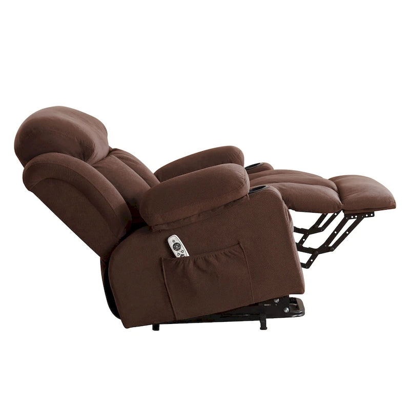 Fauteuil inclinable électrique releveur avec massage chauffant et port USB