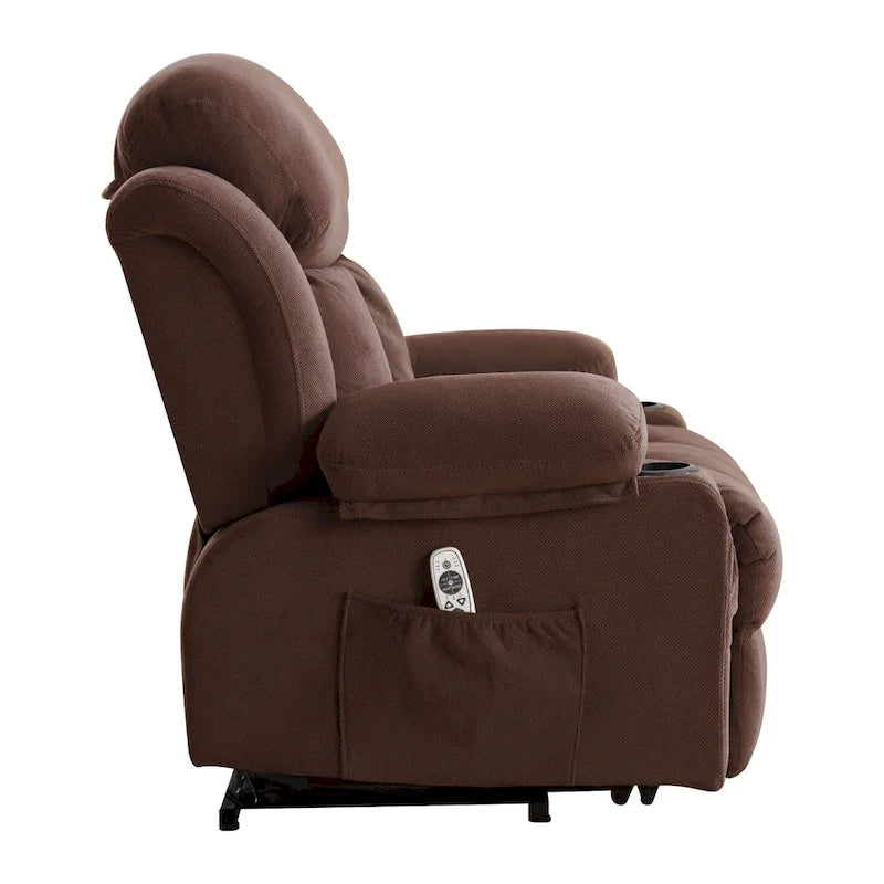Fauteuil inclinable électrique releveur avec massage chauffant et port USB