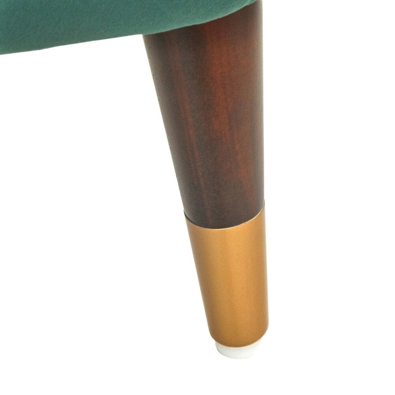 Chaise d'appoint Scoop Back Mid-Century Modern avec pieds en noyer, gris clair ou vert émeraude