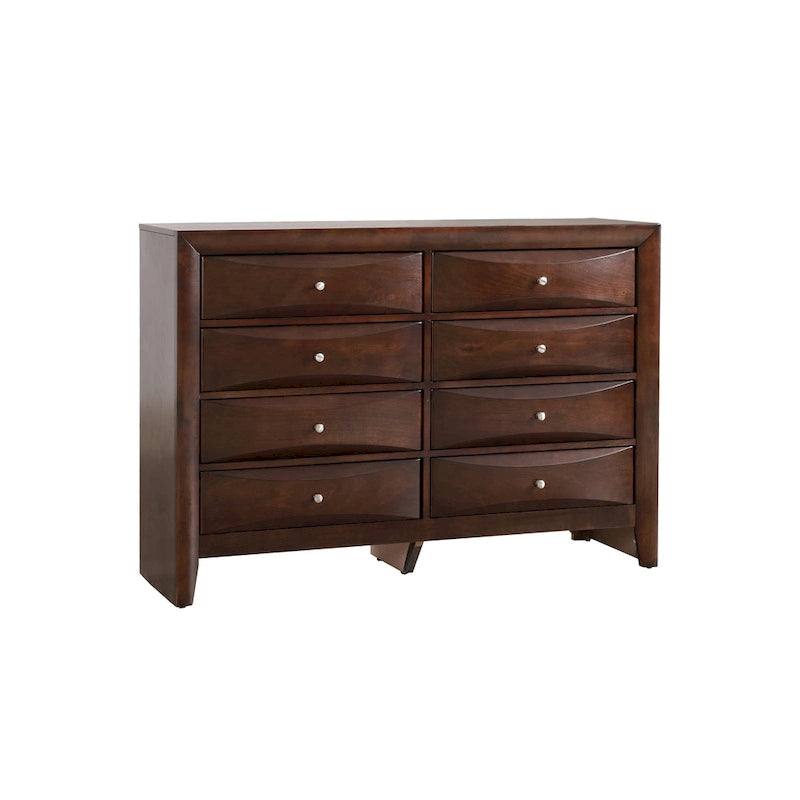 Commode de chambre 8 tiroirs en bois massif avec glissières métalliques Plusieurs coloris disponibles
