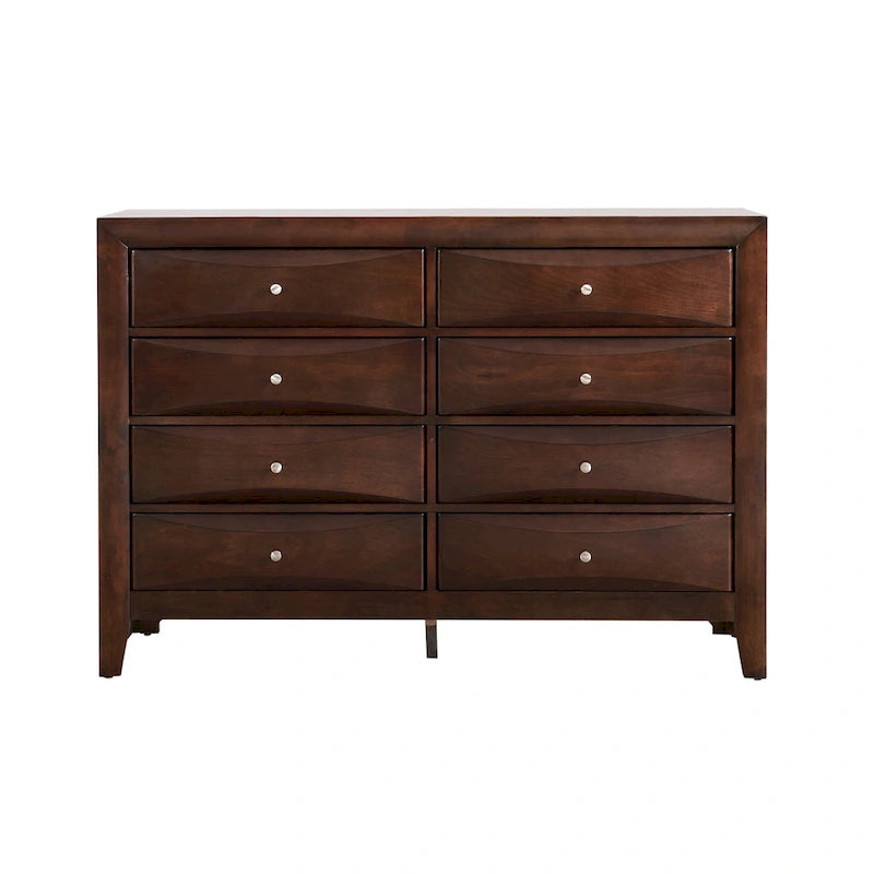Commode de chambre 8 tiroirs en bois massif avec glissières métalliques Plusieurs coloris disponibles