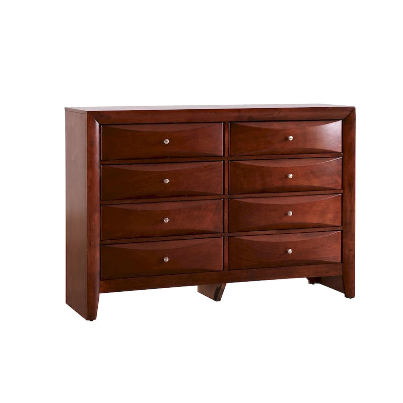 Commode de chambre 8 tiroirs en bois massif avec glissières métalliques Plusieurs coloris disponibles