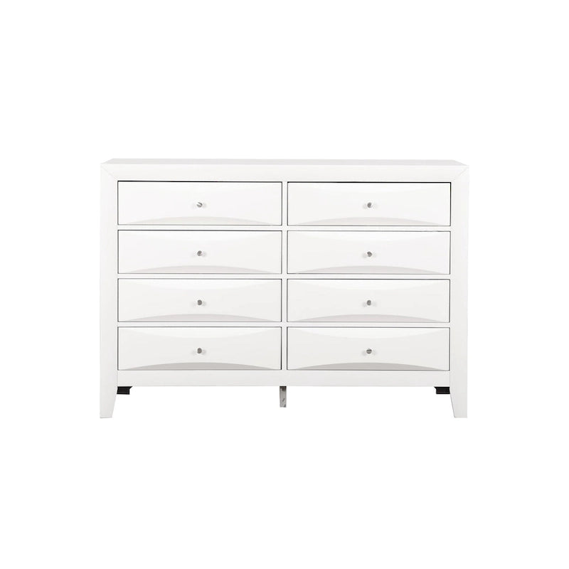 Commode de chambre 8 tiroirs en bois massif avec glissières métalliques Plusieurs coloris disponibles