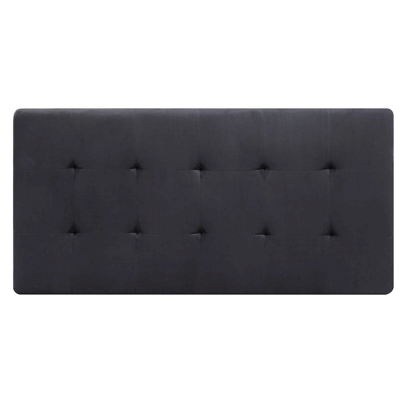 Pouf ottoman en velours tufté oversize avec clous décoratifs et pieds chromés