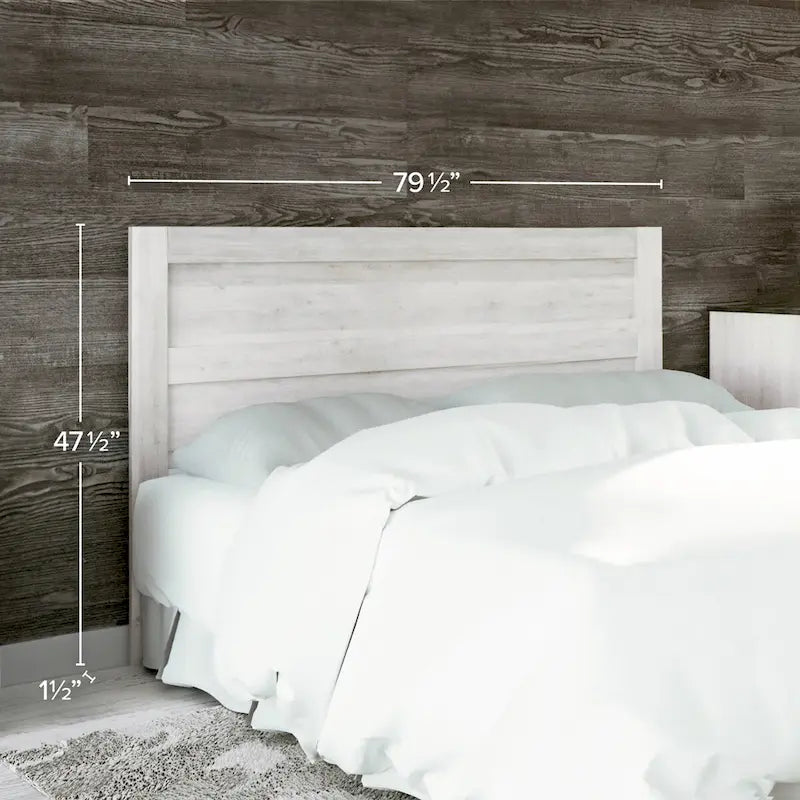 Tête de lit de chambre en bois blanchi vieilli style Ferme