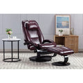Fauteuil inclinable pivotant en cuir pleine fleur avec assise en mousse à mémoire de forme