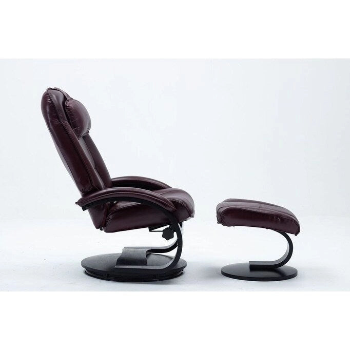 Fauteuil inclinable pivotant en cuir pleine fleur avec assise en mousse à mémoire de forme