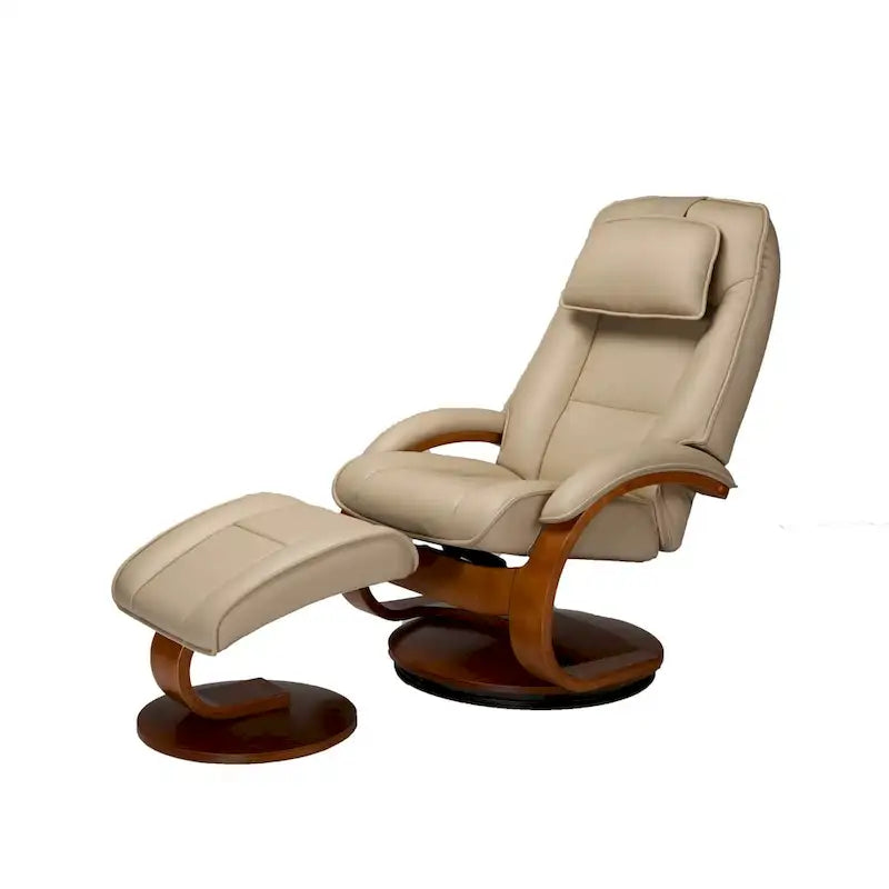 Fauteuil inclinable pivotant en cuir pleine fleur avec assise en mousse à mémoire de forme