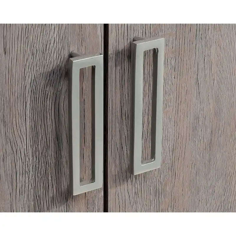 Meuble TV avec crédence en frêne diamanté de 60 pouces avec 4 portes et étagères réglables