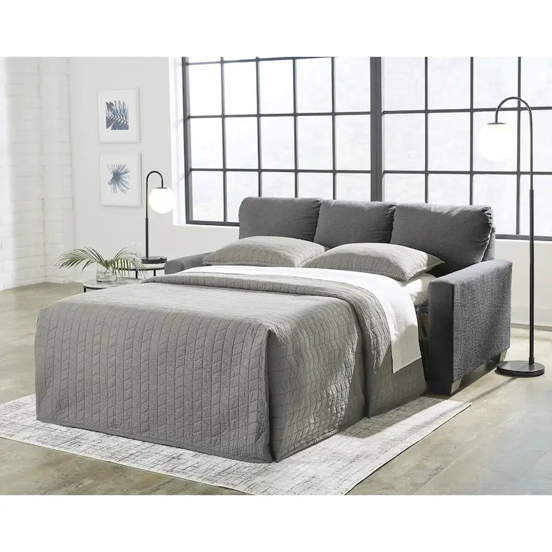 Canapé-lit double en étain avec matelas en mousse à mémoire de forme intégré