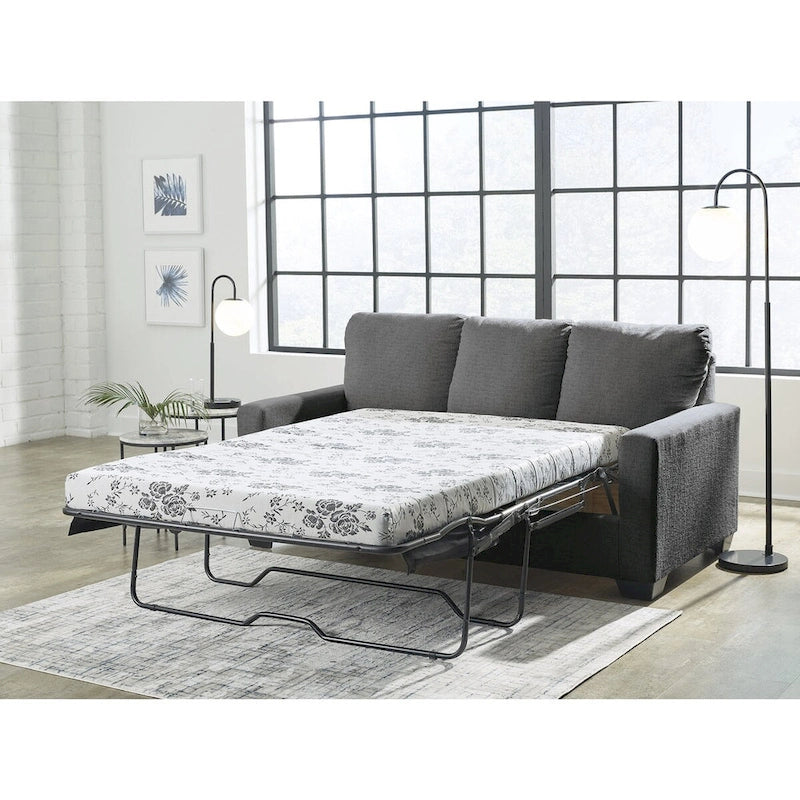 Canapé-lit double en étain avec matelas en mousse à mémoire de forme intégré